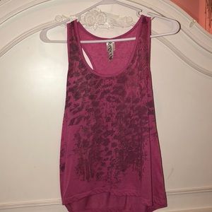 Pink Summer Flowy Tank Top